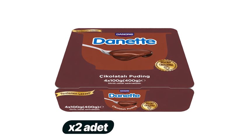 2x Danette Chocolate Pudding 4 x 100 g Bundle