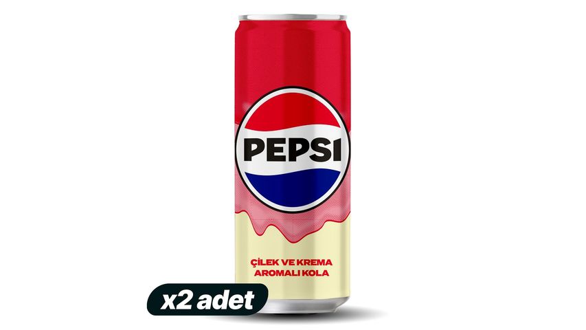 2'li Pepsi Çilek & Krema Aromalı Şekersiz Kola 330 ml Paketi