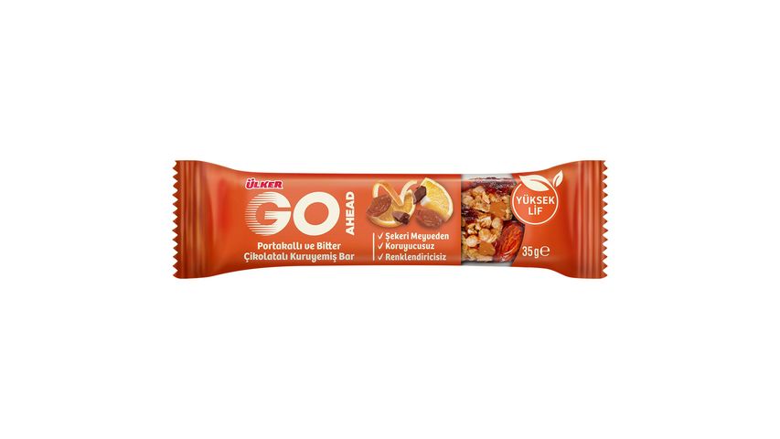 Ülker Go Ahead Portakallı Üzümlü Kuruyemiş Bar 35 g