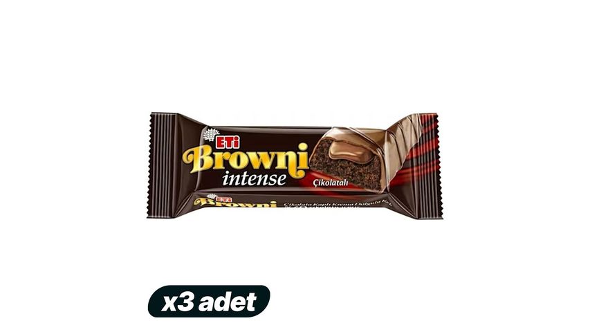 3'lü Eti Browni Intense Çikolatalı Kek Paketi