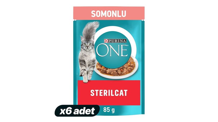 6x Purina One Salmon & Carrot Sterilised Wet Cat Food 85 g Bundle