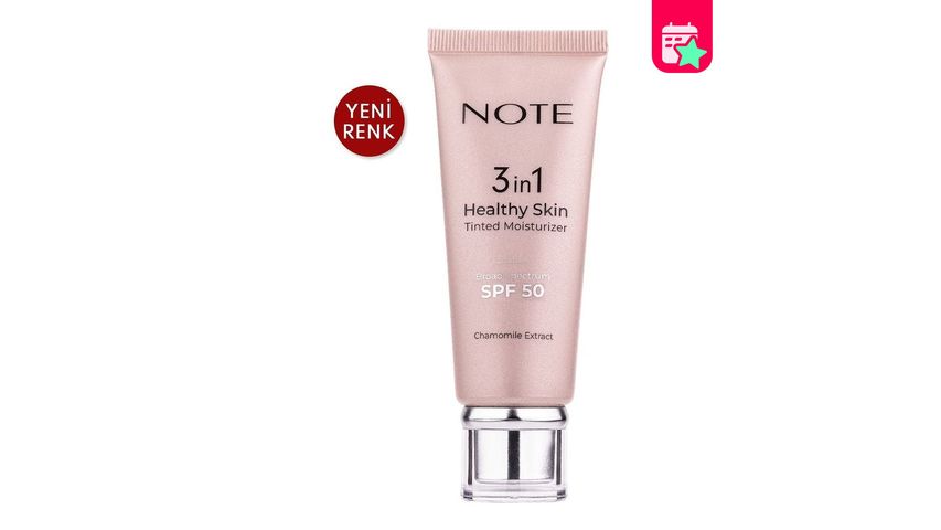 Note 3 in 1 Healthy Skin Tinted Moisturizer 50 SPF Tone-Equalizing Illuminating Cream 00 Light