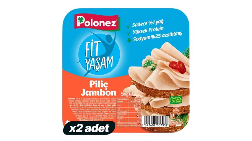 2'li Polonez Piliç Jambon 60 g Paketi