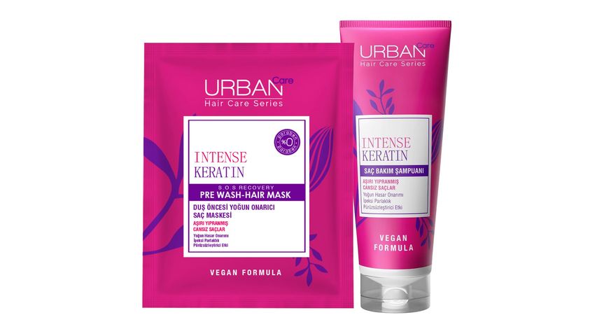 Urban Care Intense Keratin Saç Bakım Maskesi 50 ml & Urban Care Intense Keratin Saç Bakım Şampuanı 250 ml Paketi