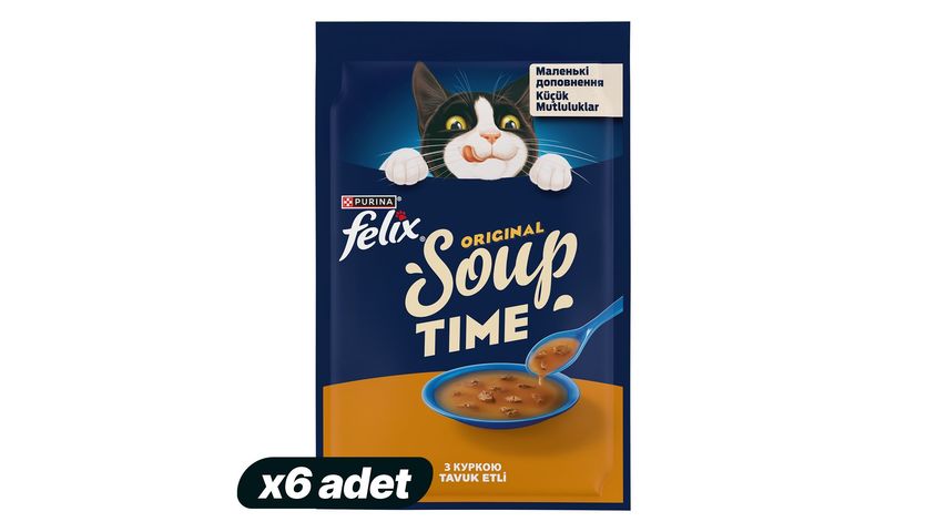 6x Felix Cat Soup Chicken 48 g Bundle