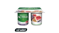 2'li Activia Probiyotik İncir Ceviz Yoğurt 4 x 100 g Paketi
