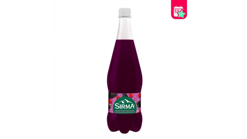 Sırma Natural Sparkling Water with Vitamin B, Blackberry & Blackcurrant Flavored 1 L