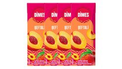 4x Dimes Peach Nectar Fruit Juice 200 ml Bundle