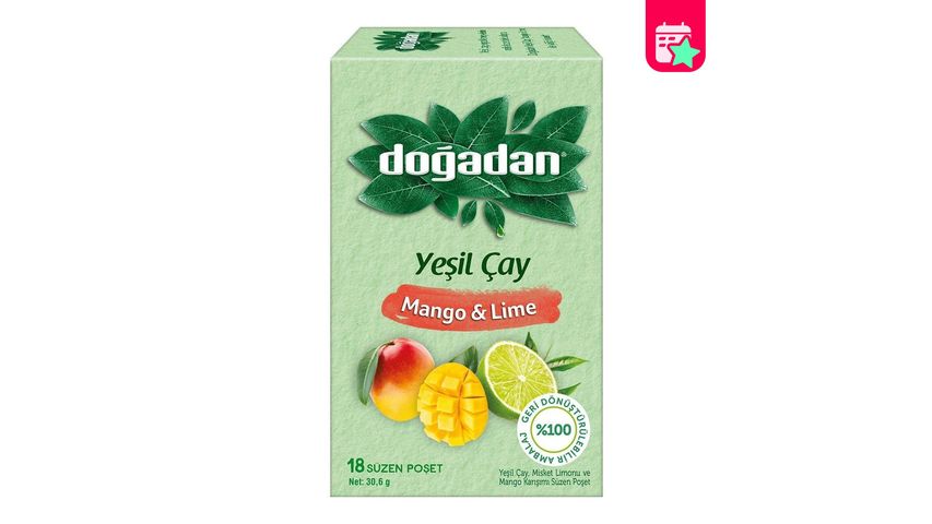 Doğadan Mango & Lime Green Tea 18-pack