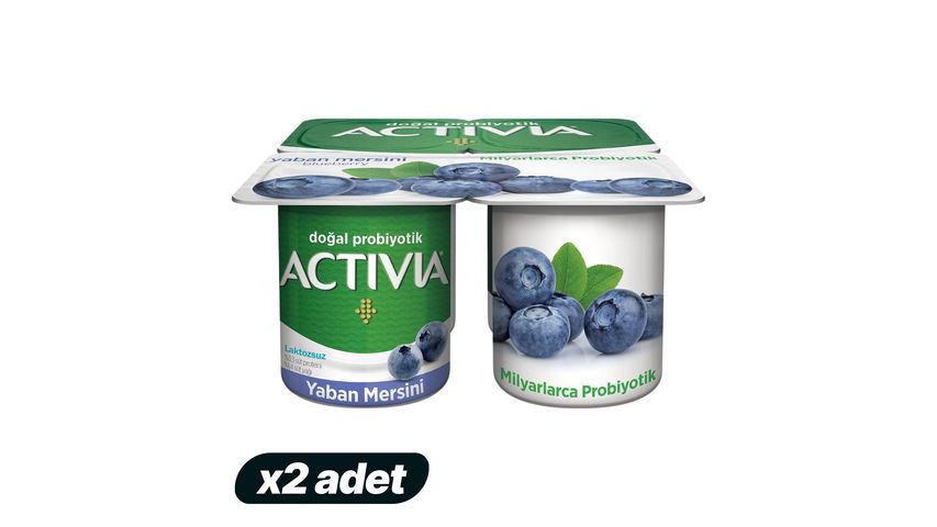 2x Activia Probiotic Blueberry Yogurt 4 x 100 g Bundle