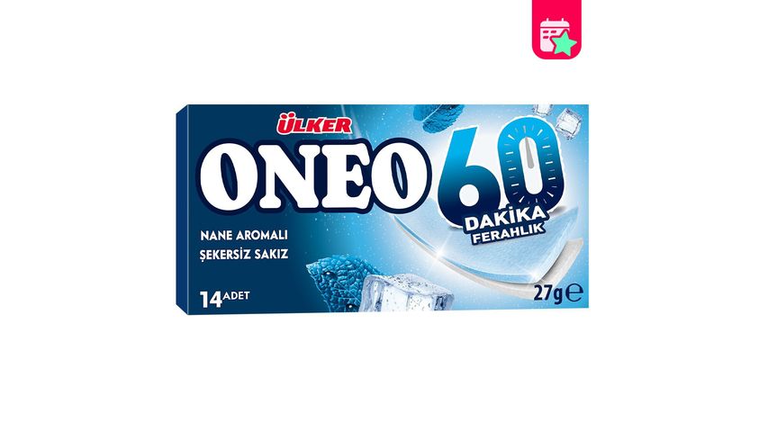 Ülker Oneo 60 Minutes Mint Flavored Sugar-Free Gum 27 g