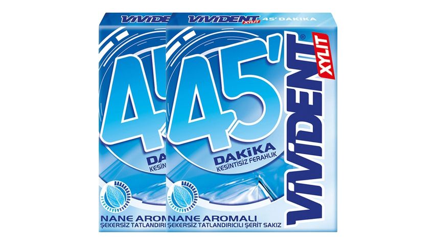 2'li Vivident 45 Dakika Nane Aromalı Kutu Sakız 33 g Paketi