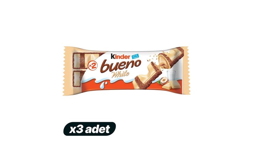 3x Kinder Bueno White 39 g Bundle