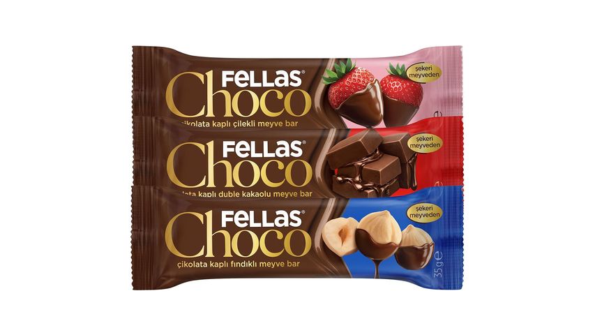 3x Fellas Chocolate-Covered Fruit Bar – Mixed Bundle