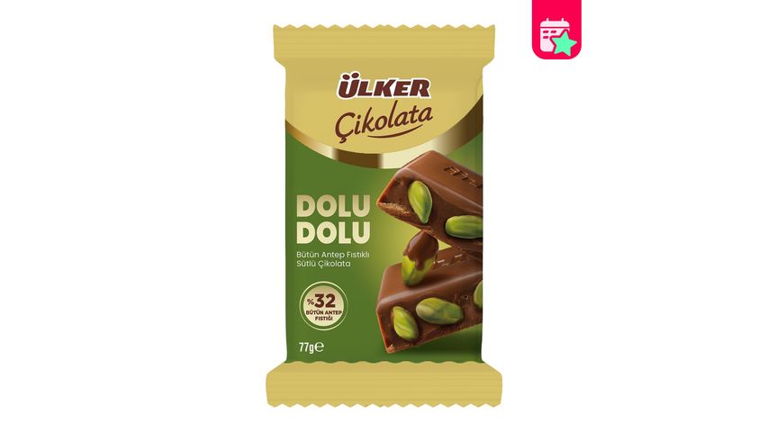 Ülker Dolu Dolu Chocolate with Pistachios 77 g