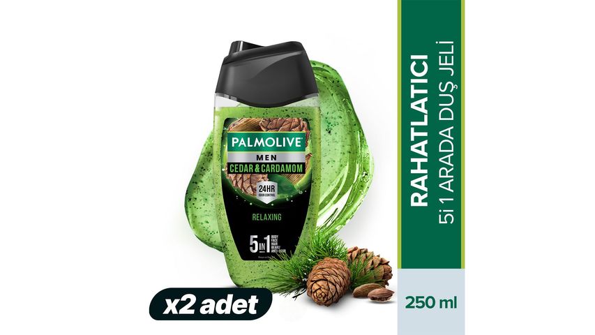 2x Palmolive Men Cedarwood Shower Gel 250 ml Bundle