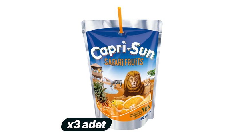 3'lü Capri-Sun Safari Fruits 200 ml Paketi