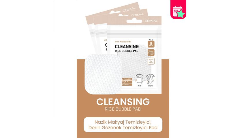 Dermal Rice Extract Face & Pore Cleansing Pads 8 pcs