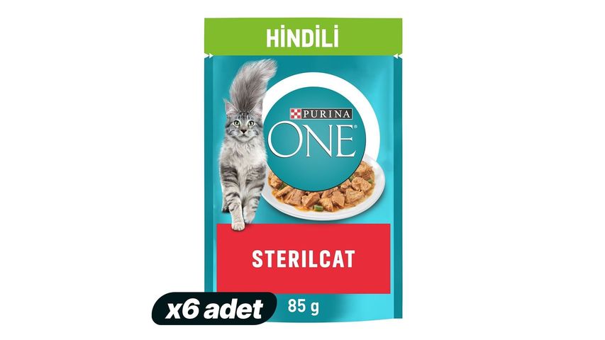 6x Purina One Turkey & Green Beans Sterilised Wet Cat Food 85 g Bundle