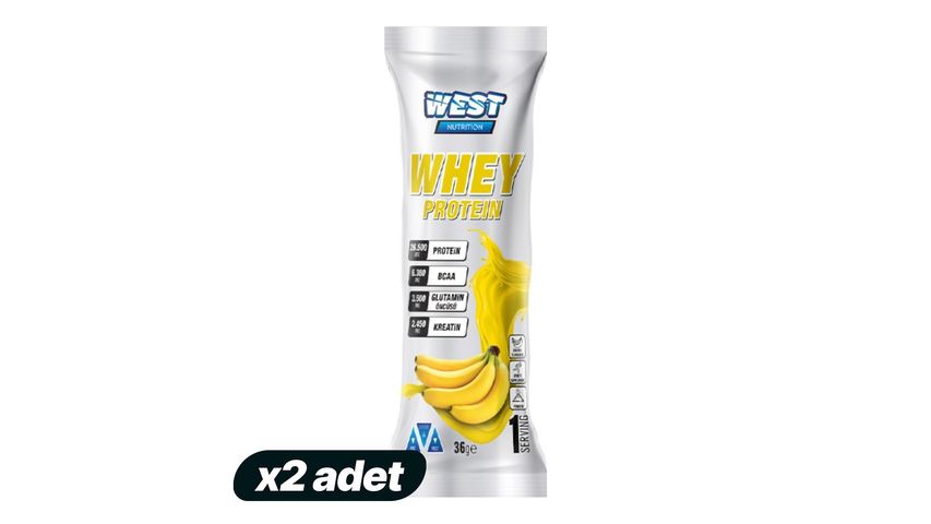 2'li Whey Protein Tozu Muz Aromalı 36 g Paketi