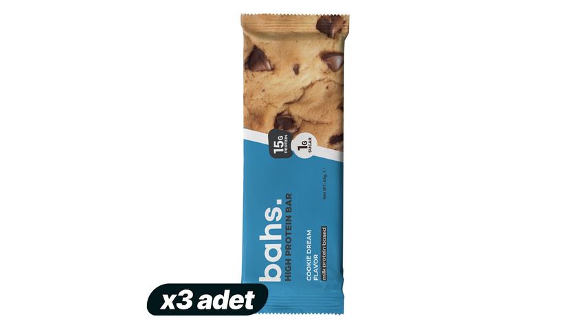 3x Bahs High Protein Cookies Dream Bar 45 g Bundle