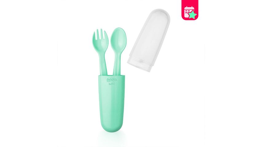 Wee Baby Fork and Spoon Set with Storage Case