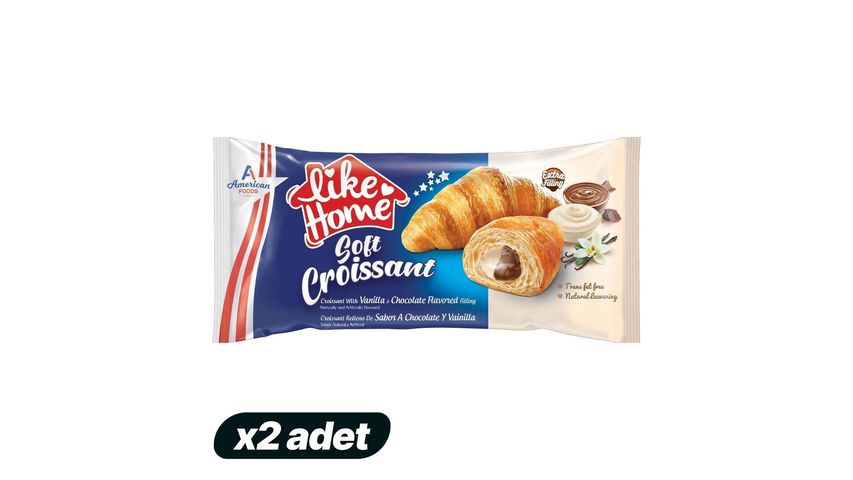 2'li American Foods Like Home Çikolatalı Vanilyalı Kruvasan Paketi