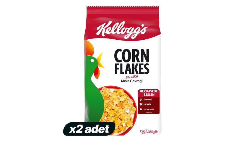2'li Kellogg's Corn Flakes 400 g Paketi