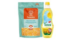 Hasata Popcorn Kernels & Yudum Sunflower Oil Bundle