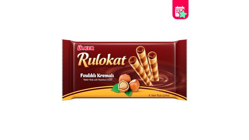 Ülker Rulokat Hazelnut Cream Wafer 42 g
