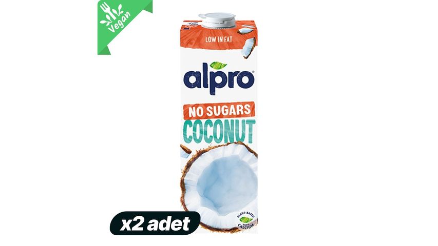 2'li Alpro Şekersiz Hindistan Cevizi İçeceği 1 L Paketi