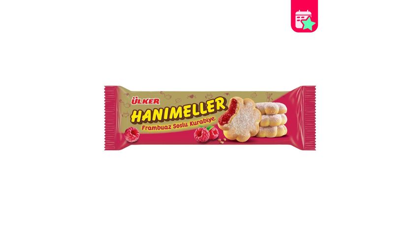 Ülker Hanımeller Raspberry Sauce Cookies 94 g