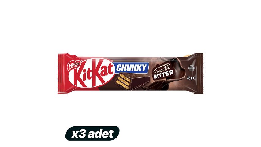 3x Nestlé KitKat Chunky Dark Chocolate Wafer Bundle