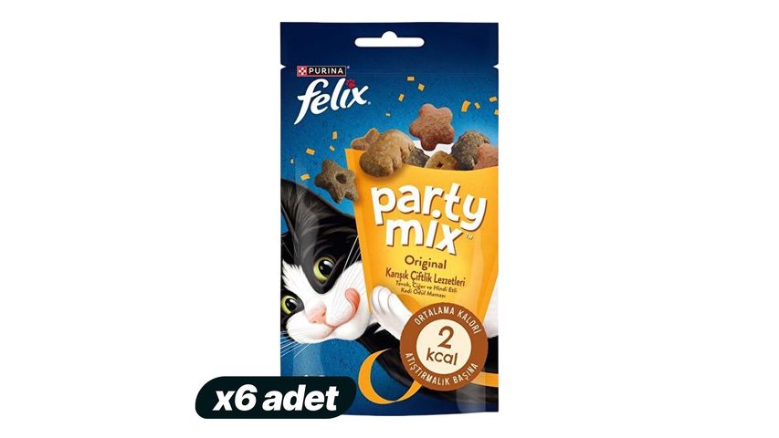6x Felix Party Mix Picnic Flavors Mixed Cat Treats 60 g Bundle