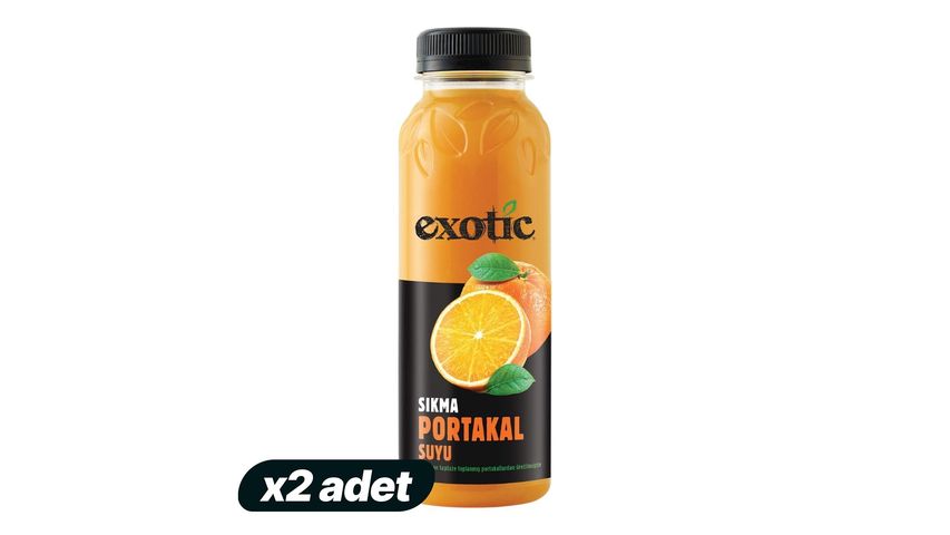 2'li Exotic Sıkma Portakal Suyu 330 ml Paketi