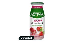 2'li Activia Shot+ Nar ve Çilek 80 ml Paketi