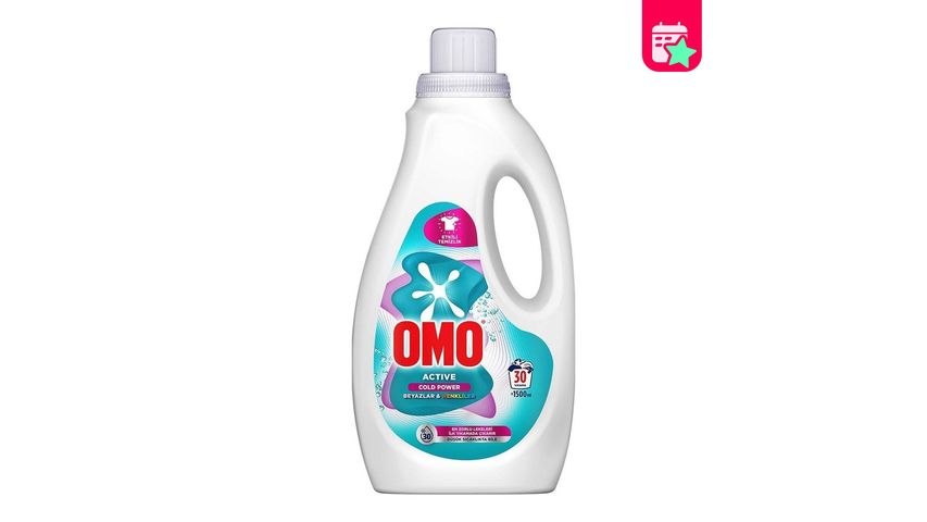 Omo Active Cold Power Whites & Colors Liquid Detergent 1500 ml