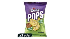3x Eti Gong Pops Spiced Corn Popcorn 80 g Bundle
