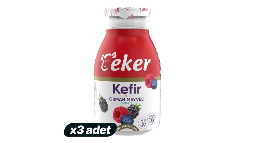 3x Eker Forest Fruits Kefir 200 ml Bundle