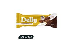 3x Delly Banana Flavored Chocolate Coated High Protein Bar 40 g Bundle