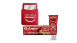 Colgate Optic White Whitening Toothpaste for Coffee, Tea & Tobacco Users 75 ml & Smile Mirror Bundle