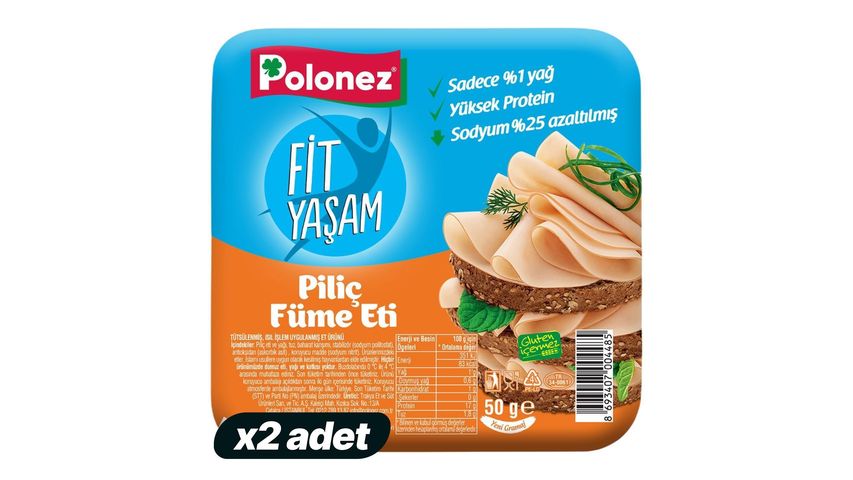 2'li Polonez Piliç Füme Eti 50 g Paketi