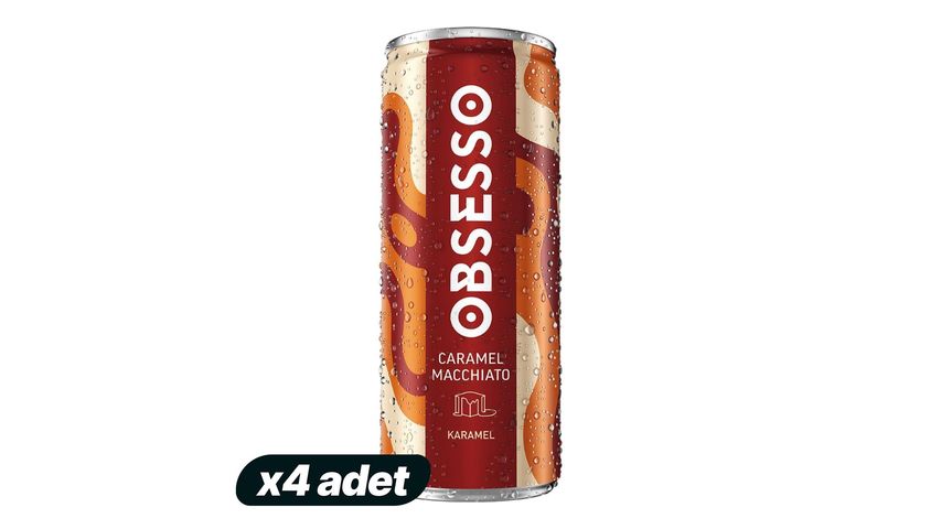 4'lü OBSESSO Iced Caramel Macchiato 250 ml Paketi