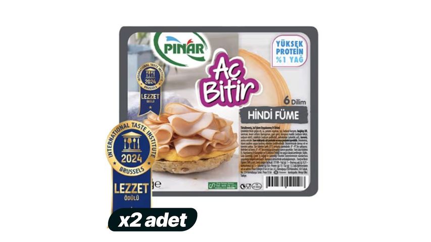 2'li Pınar Aç Bitir Hindi Füme 8 Dilim 60 g Paketi