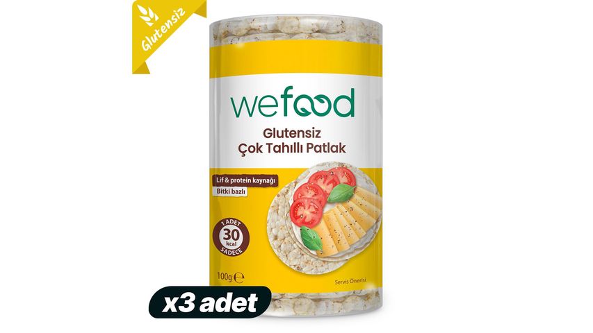 3x Wefood Gluten-Free Multigrain Puffs 100 g Bundle