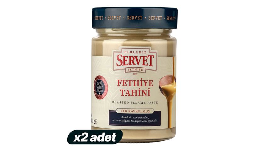 2'li Servet Şekerleme Tek Kavrulmuş Fethiye Tahini 300 g Paketi
