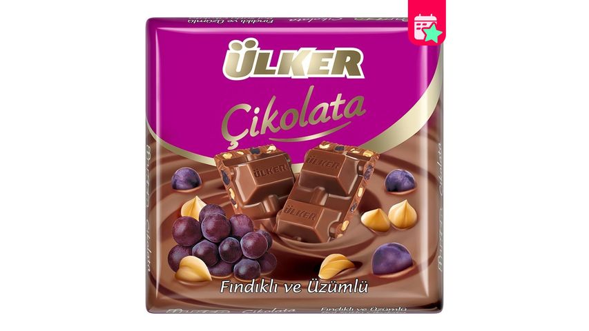 Ülker Hazelnut Raisin Milk Chocolate 60 g