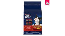 Felix Doubly Delicious Double Flavor Beef Dry Cat Food 7.5 kg