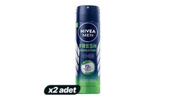 2x NIVEA MEN Fresh Sensation Spray Deodorant 150 ml Bundle