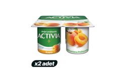 2'li Activia Probiyotik Kuru Kayısı Yoğurt 4 x 100 g Paketi
